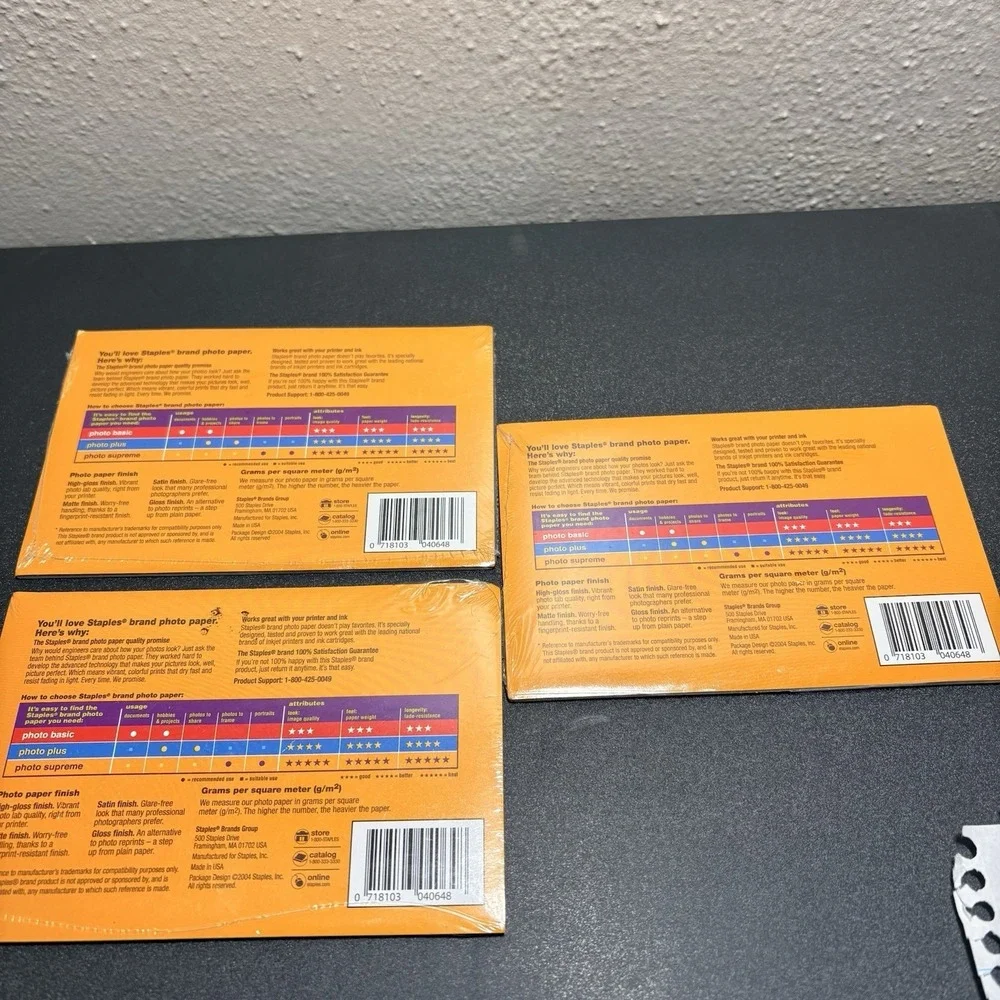 Staples Photo Supreme High Gloss Photo Paper 4x6 15 Sheets Sample Packs